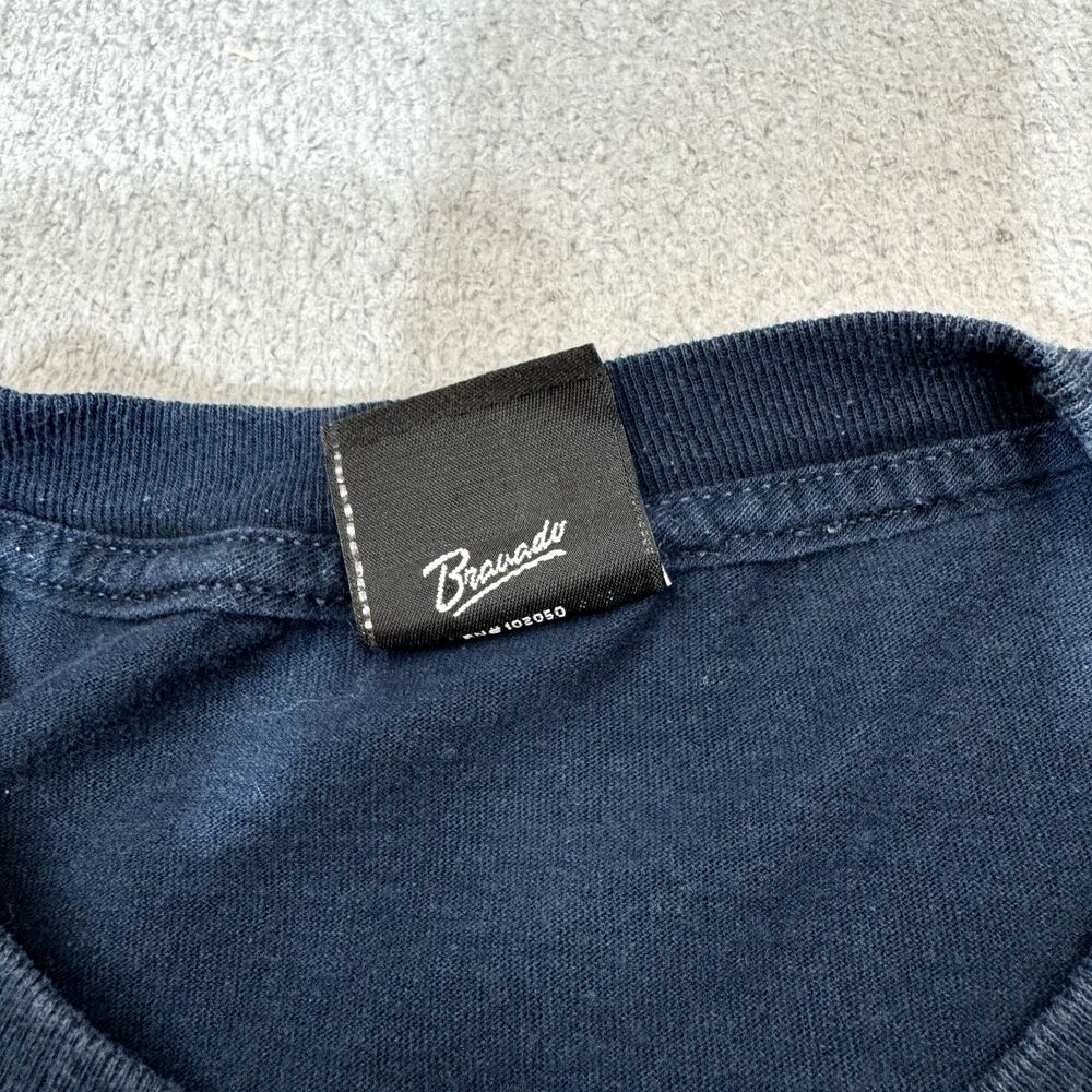 Harley Davidson Shirt Men Extra Large Blue Cut Off Sturgis Bravado Genuine Biker - Picture 9 of 16